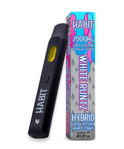 Habit disposable White Runtz 2ml D8+D9 THC Vape Pen | Hybrid