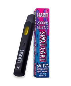 Habit Disposable Space Cake 2ml D8+D9 THC Vape Pen | Sativa